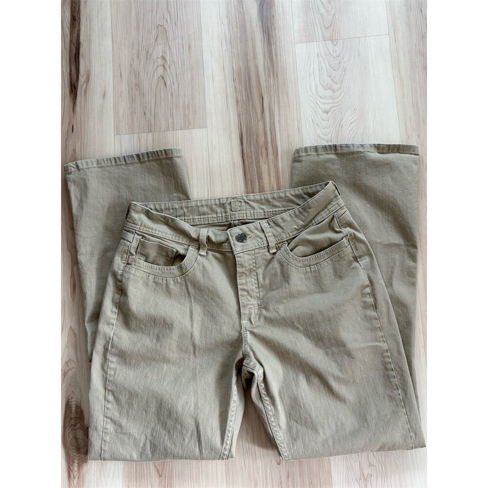 Riders by Lee Jeans Womens Size 12 Beige Mid Rise Straight Leg Stretch